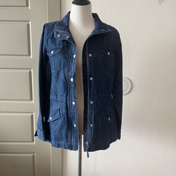 Talbots Safari Denim Jacket Medium NWT - Picture 4 of 11
